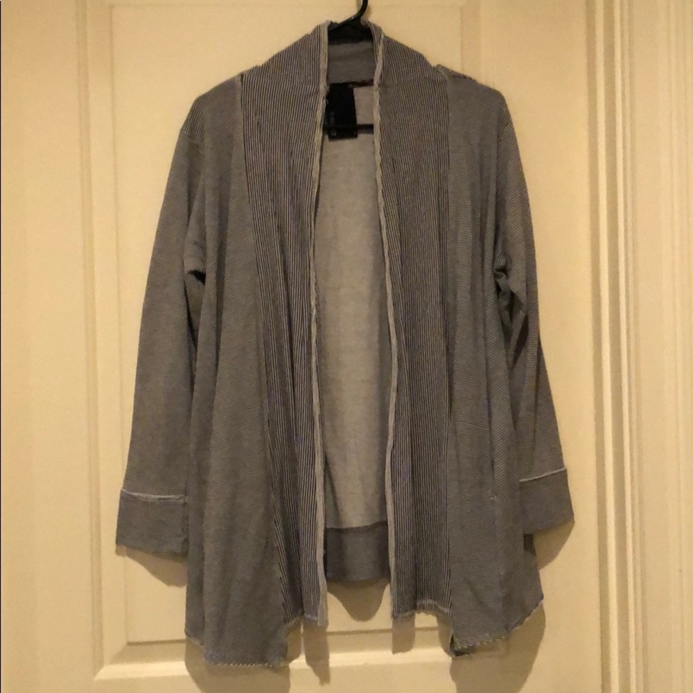 Anthropologie T-SHIRT Stripe Cardigan Size Small